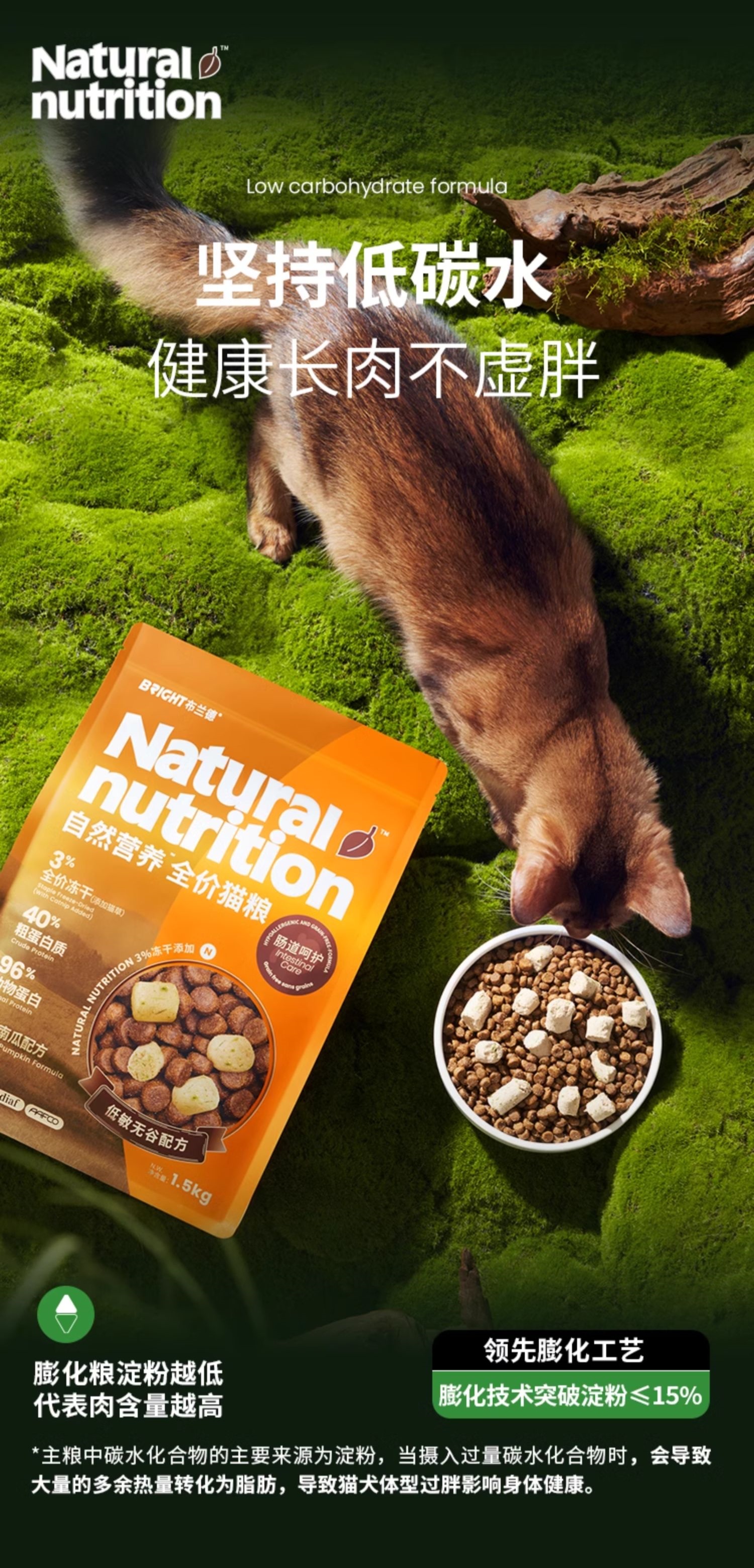 【布兰德】自然营养全价猫粮果蔬冻干成猫粮增肥发腮通用猫粮全阶段 5