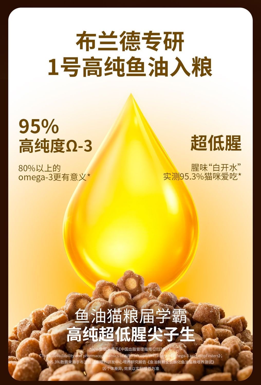 布兰德高纯鱼油酥化猫粮美毛护肠胃（乌骨鸡鱼油）1.5kg 4
