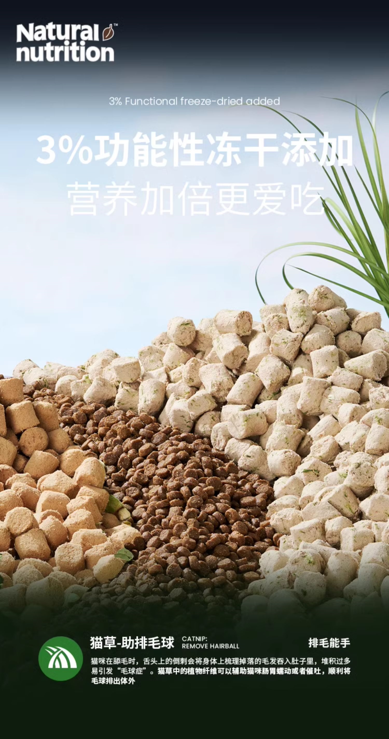 【布兰德】自然营养全价猫粮果蔬冻干成猫粮增肥发腮通用猫粮全阶段 3